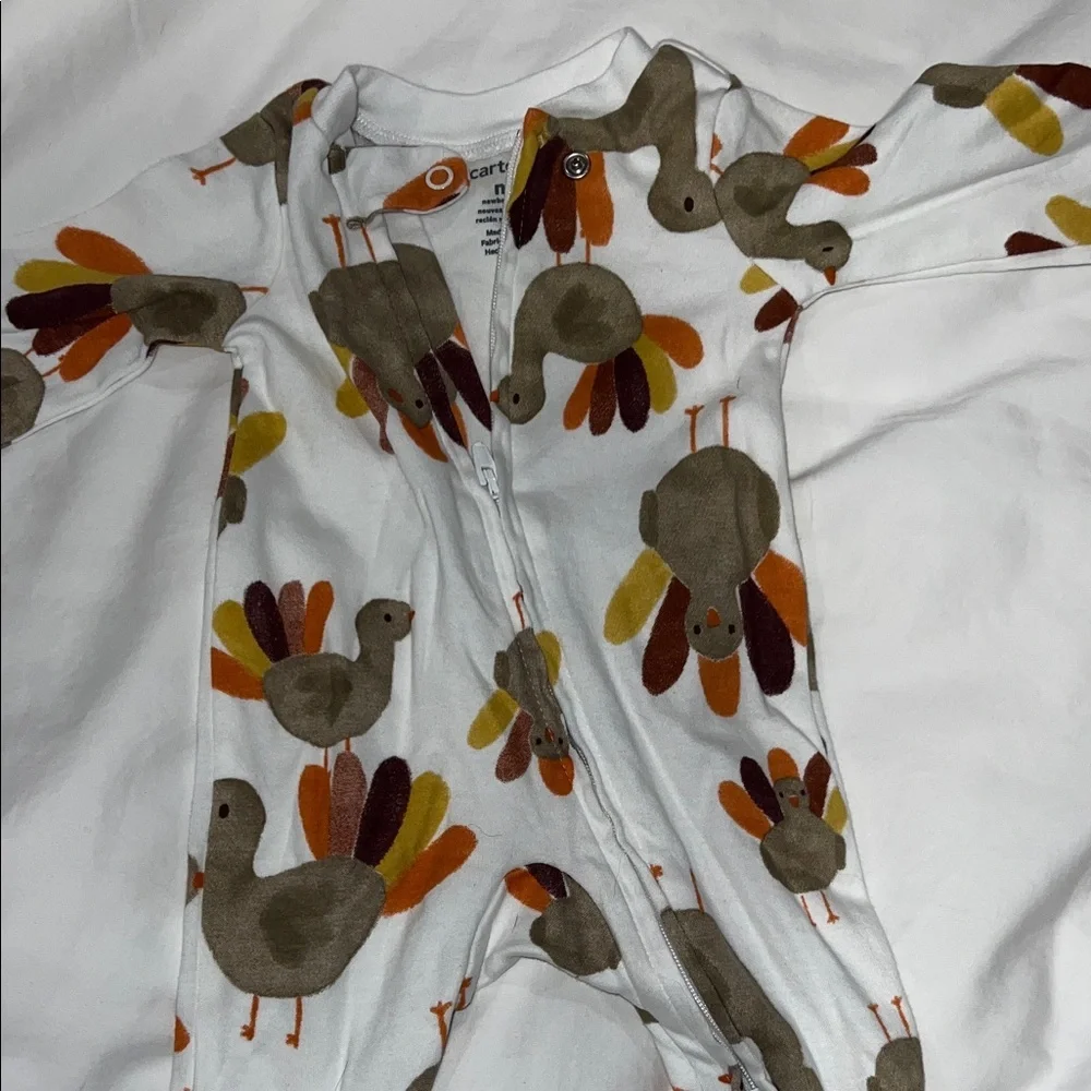 Turkey Print Footie